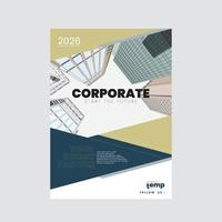 Cover Annual Report Corporate Template vector