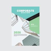 cubrir plantilla de informe anual corporativo vector