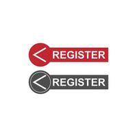 Register now icon logo button template vector