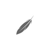 Feather icon logo flat design template vector