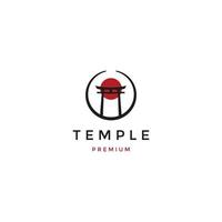 vector plano de plantilla de diseño de icono de logotipo de templo