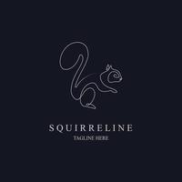 squirreline line style  logo template design for brand or company and other vector