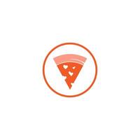 Pizza icon logo design vector template