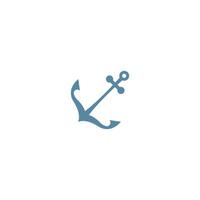 Anchor icon logo design template vector