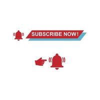 Subscribe now icon logo button template vector