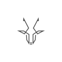 plantilla de diseño de vector de logotipo de icono de cabra