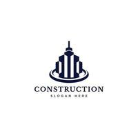 vector de diseño de logotipo de construcción de edificios