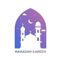Illustration vector graphic of Ramadan Kareem. Perfect for Ramadan greeting card, template, layout.
