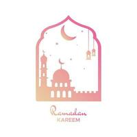 Illustration vector graphic of Ramadan Kareem. Perfect for Ramadan design, template, layout.