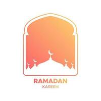 Illustration vector graphic of Ramadan Kareem. Perfect for Ramadan celebration, template, layout.