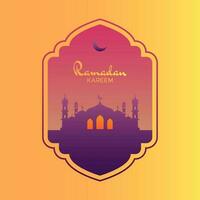 ilustración gráfica vectorial de ramadan kareem. perfecto para diseño, plantilla, diseño de Ramadán. vector