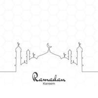 Illustration vector graphic of Ramadan Kareem. Perfect for Ramadan design, template, layout.