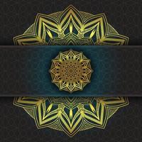 Luxury mandala frame background Design with golden color vector