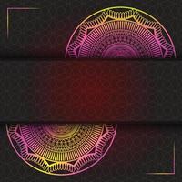Luxury mandala frame background Design with golden color vector