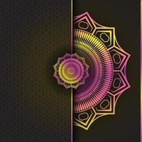 Luxury mandala frame background Design with golden color vector