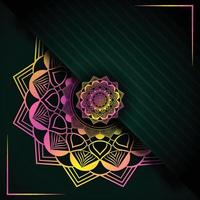 Luxury mandala frame background Design with golden color vector