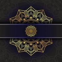 Luxury mandala frame background Design with golden color vector