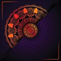 Luxury mandala frame background Design with golden color vector