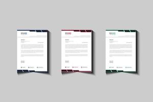 Modern and Professional business corporate stylish letterhead design template vector