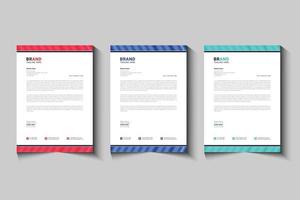 Business letterhead design with stylish template vector