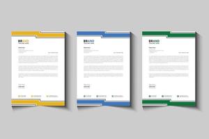 Business letterhead design with stylish template vector