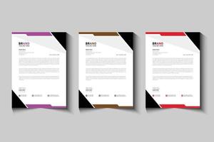 Business letterhead design with stylish template vector