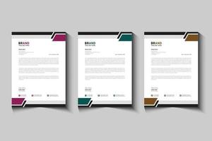 Business letterhead design with stylish template vector