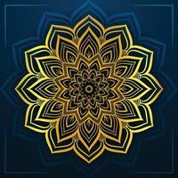 Luxury mandala frame background Design with golden color vector