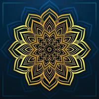 Luxury mandala frame background Design with golden color vector