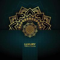 Luxury mandala frame background Design with golden color vector