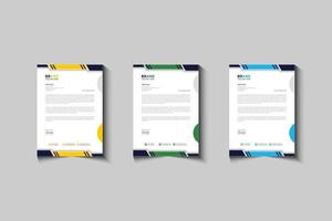 Modern and Professional business corporate stylish letterhead design template vector