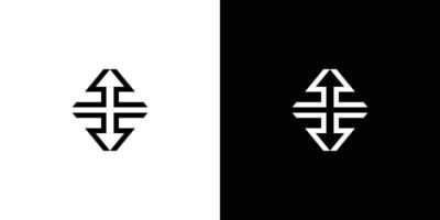 Unique and attractive initial letter R logo design vector