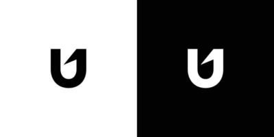 Unique and modern U letter initials logo design 2 vector