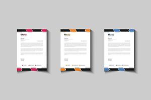 Modern and Professional business corporate stylish letterhead design template vector