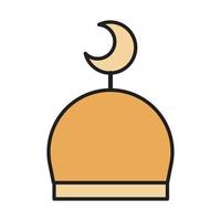 masjid icon for website, presentation symbol editable vector