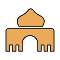 masjid icon for website, presentation symbol editable vector