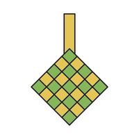 ketupat icon for website, presentation symbol editable vector