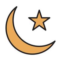 moon and star icon for website, presentation symbol editable vector