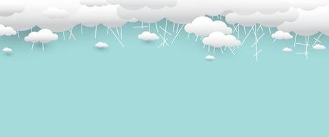 Vector abstract cloud background for text on blank background and copy space with fun design style