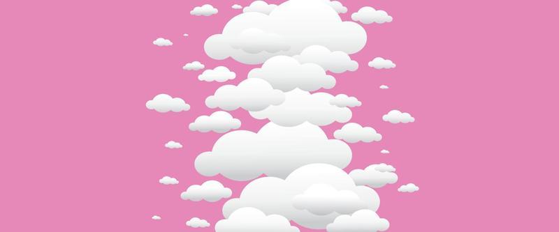 Vector abstract cloud background for text on blank background and copy space with fun design style