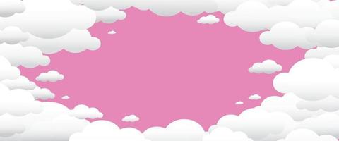 Vector abstract cloud background for text on blank background and copy space with fun design style