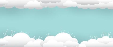 Vector abstract cloud background for text on blank background and copy space with fun design style