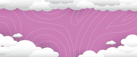 Vector abstract cloud background for text on blank background and copy space with fun design style