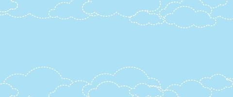 Vector abstract cloud background for text on blank background and copy space with fun design style