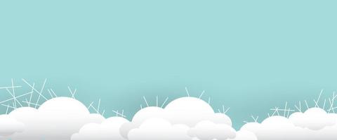 Vector abstract cloud background for text on blank background and copy space with fun design style