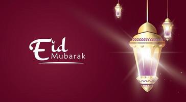 Eid Mubarak Design Background. Vector Illustration for greeting card, poster and banner. with fun design style