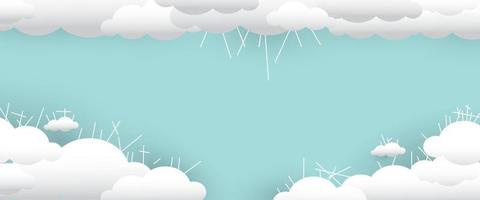 Vector abstract cloud background for text on blank background and copy space with fun design style