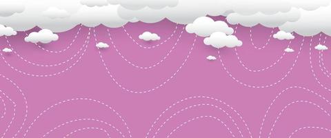 Vector abstract cloud background for text on blank background and copy space with fun design style