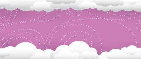 Vector abstract cloud background for text on blank background and copy space with fun design style