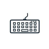 Vector keyboard icon isolated on a white background. Keyboard button symbols for web and mobile. Vector illustration.